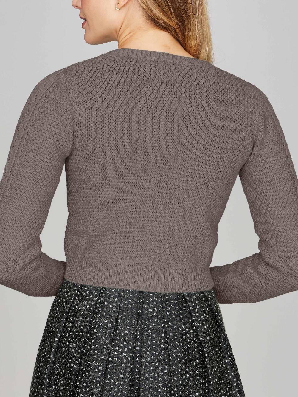 Limberry Grau-Braun melierte Strickjacke - EVI Wochenangebot