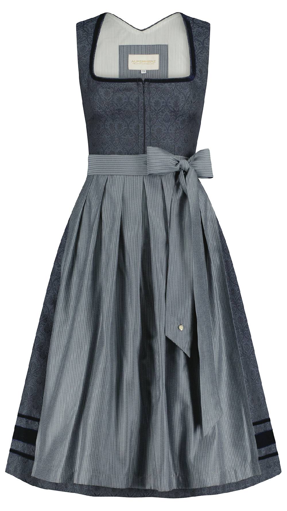Limberry Dunkelblaues Dirndl mit Ornament-Muster - FRANZI Neueste Stile