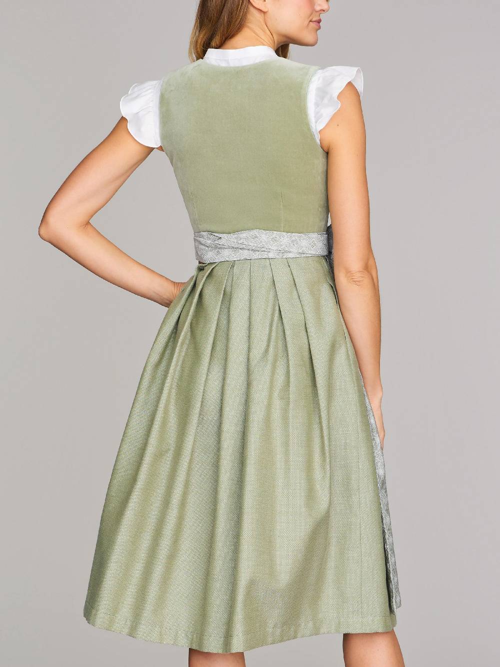 Limberry Salbeigrünes Dirndl mit Samt-Mieder - ROMEE DESERT SAGE Bis zu 50% Rabatt