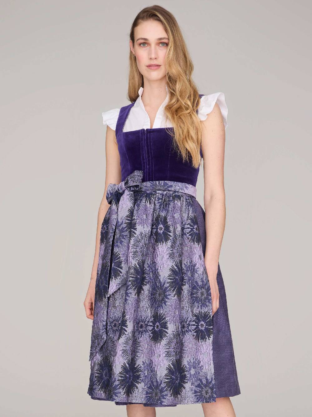 Limberry Lila-farbenes Dirndl mit Samt-Mieder - SOFIA PURPLE VELVET Bis zu 65% Rabatt