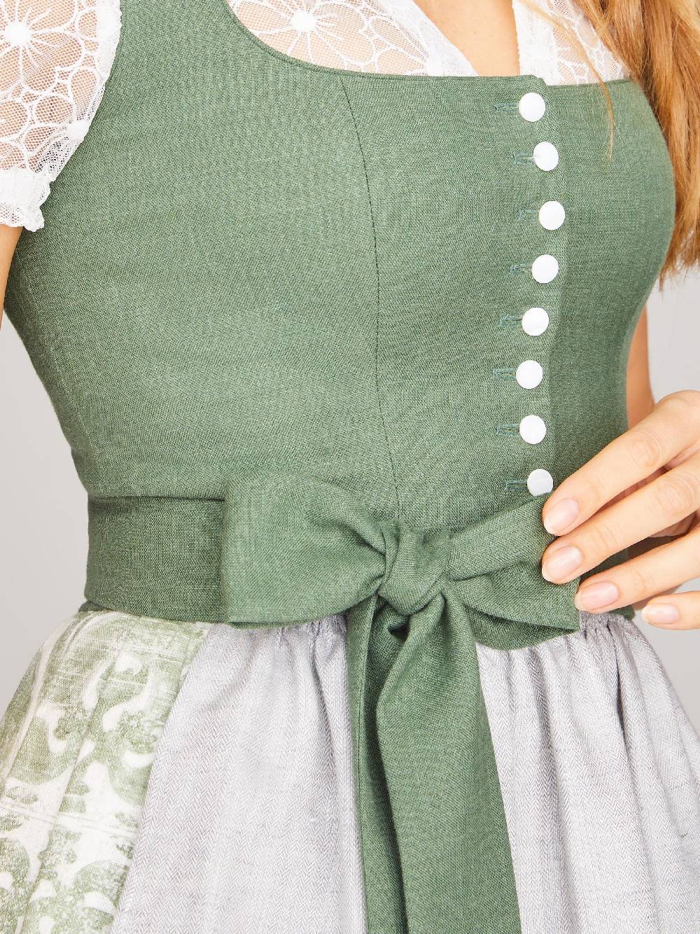 Limberry Grünes Dirndl mit Knöpfen - CAROLINE Nur noch ein Tag übrig