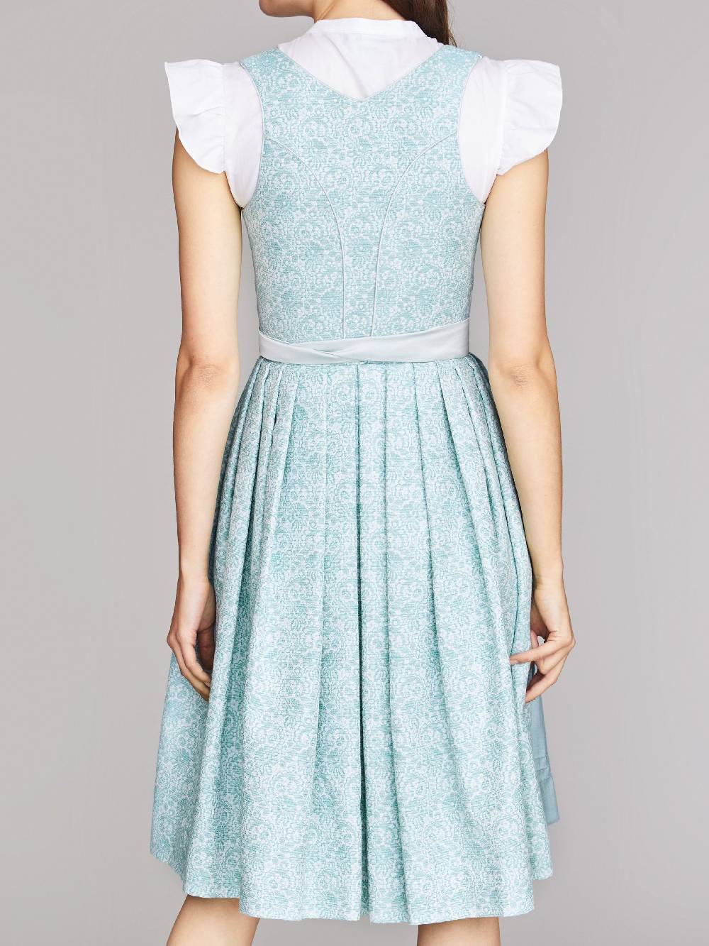 Limberry Türkis-farbenes Dirndl mit Blumenmuster - FIONA TÜRKIS zollfrei