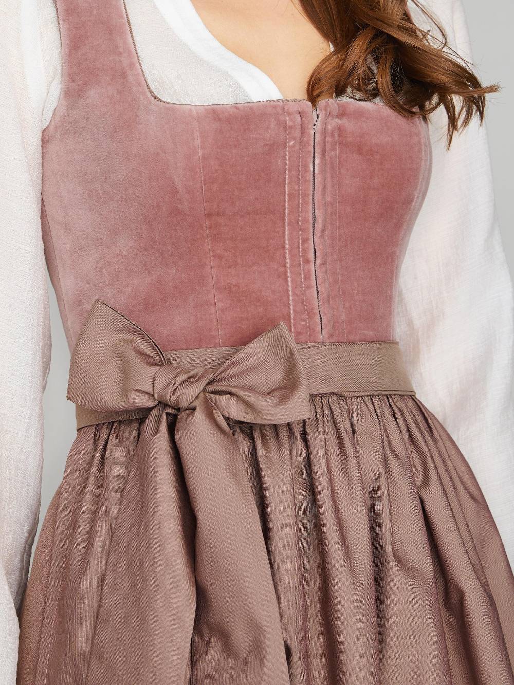 Limberry Rosa-farbenes Dirndl mit Samt-Mieder - DELILAH DUSTY ROSE Großer Ausverkauf