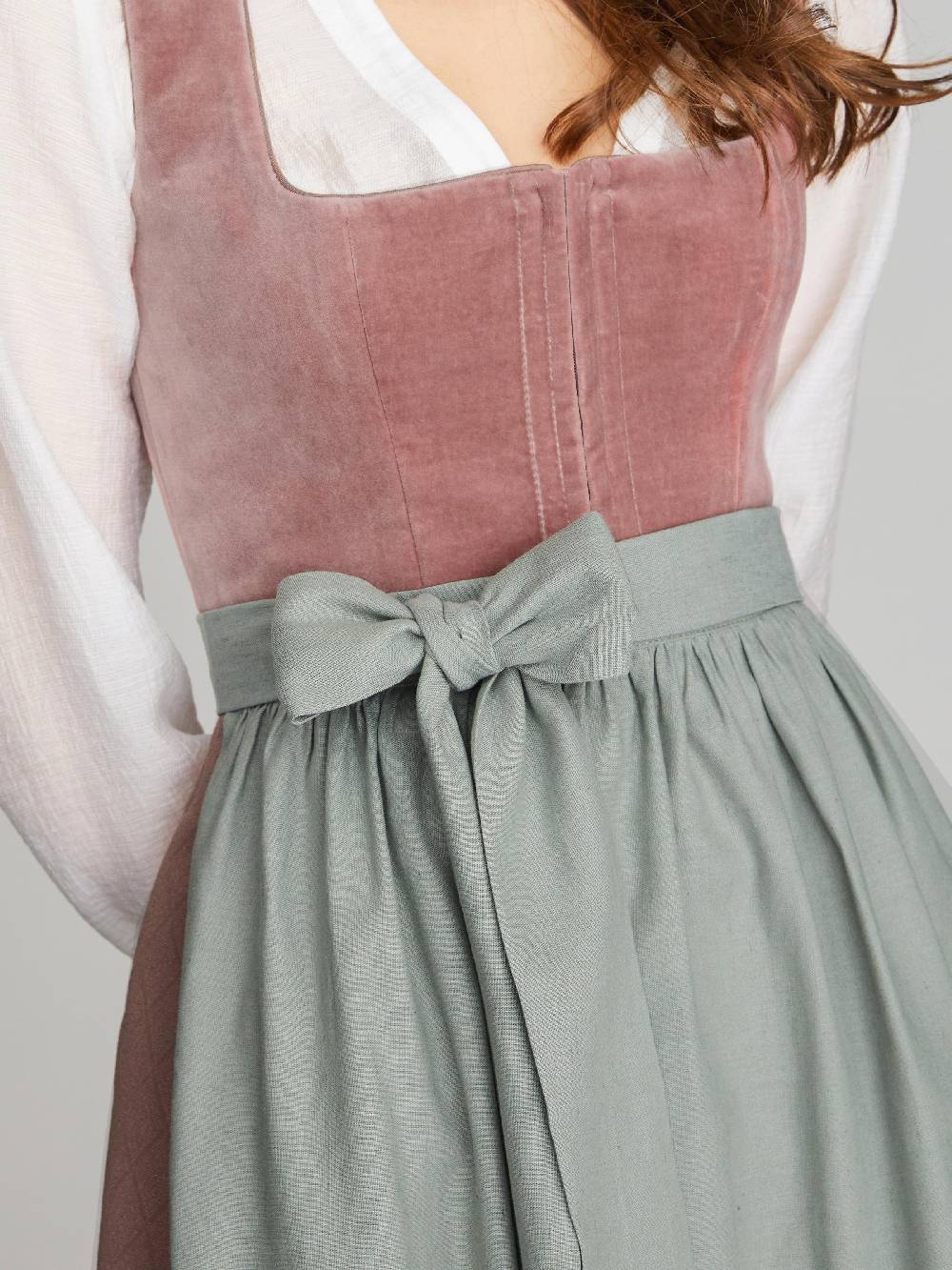 Limberry Rosa-farbenes Dirndl mit Samt-Mieder - DELILAH DUSTY ROSE Großer Ausverkauf
