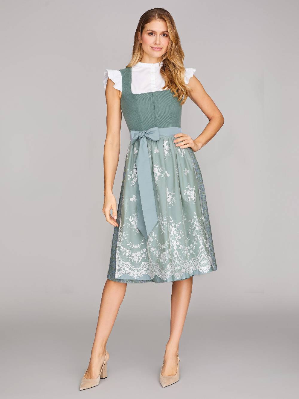 Limberry Pistaziengrünes Dirndl mit Cord-Mieder - CAMILLE PISTACHIO Muttertagsangebot