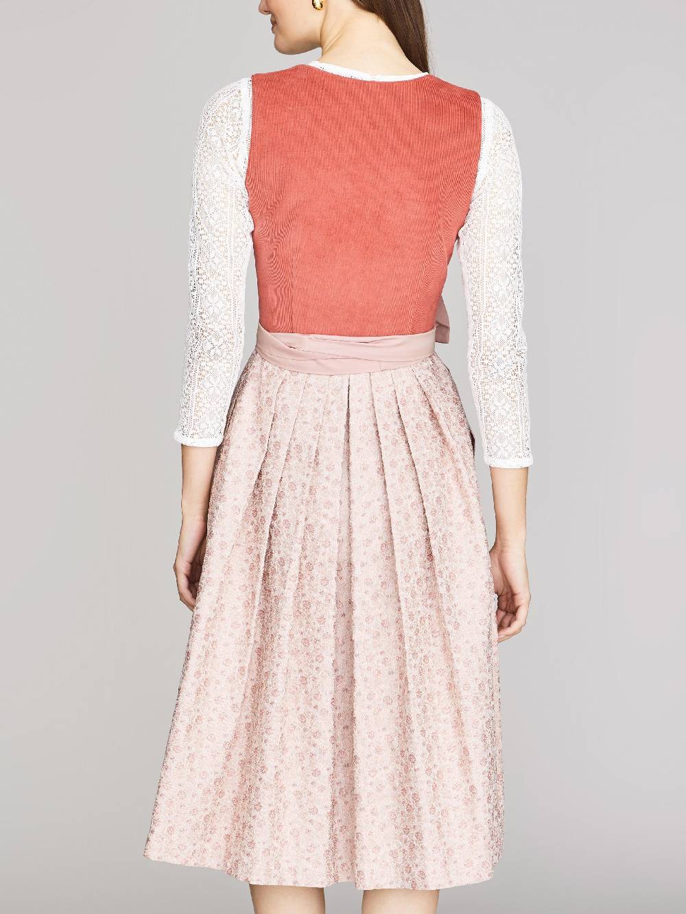 Limberry Coral-farbenes Dirndl mit Cord-Mieder - CAMILLE DUSTY ROSE Vatertagsangebot