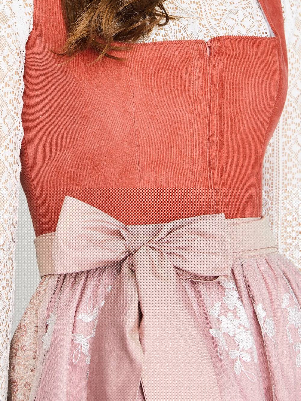 Limberry Coral-farbenes Dirndl mit Cord-Mieder - CAMILLE DUSTY ROSE Vatertagsangebot