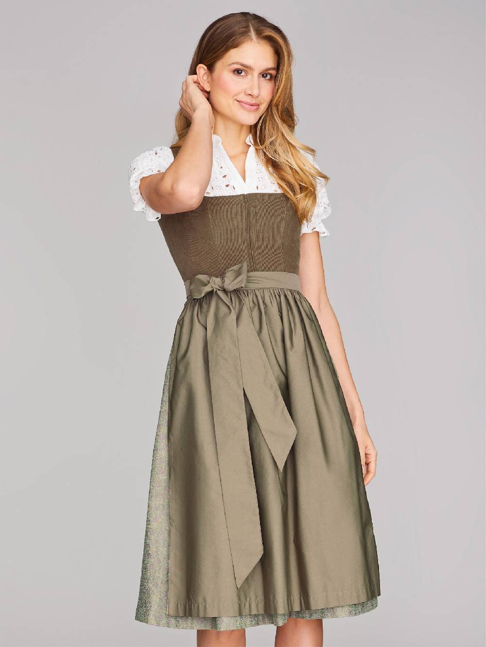 Limberry Dirndl mit Cord-Mieder in Oliv - CAMILLE OLIVE Valentinstagsangebot