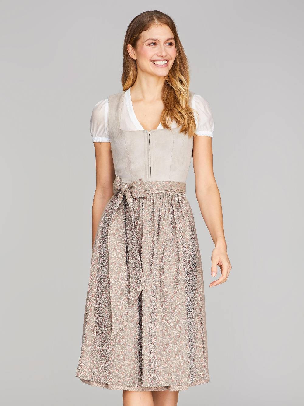 Limberry Beiges Dirndl mit Velours-Mieder - JULIE TAN Neuheiten