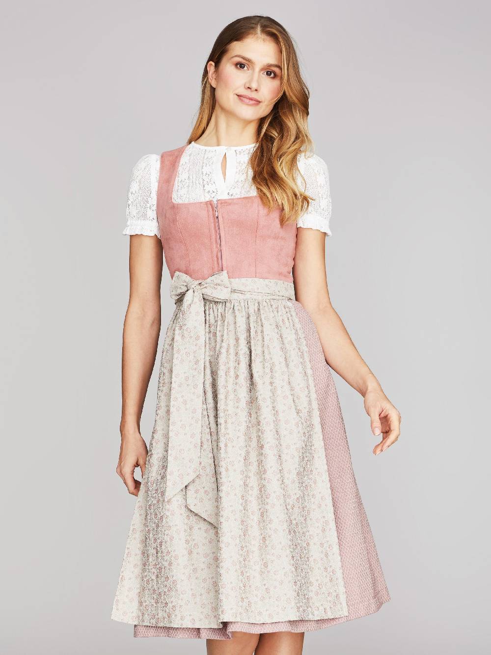 Limberry Rosa-farbenes Dirndl mit Velours-Mieder - JULIE DUSTY ROSE Bestseller