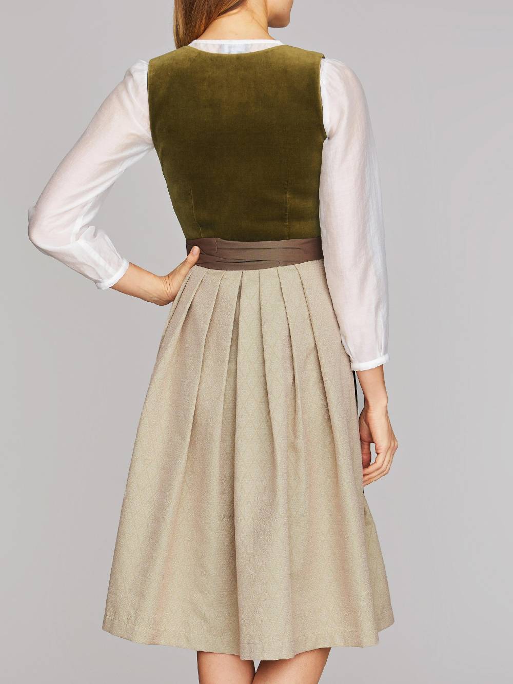 Limberry Olivgrünes Dirndl mit Samt-Mieder - DELILAH OLIVE Kauf eins, bekomm eins gratis