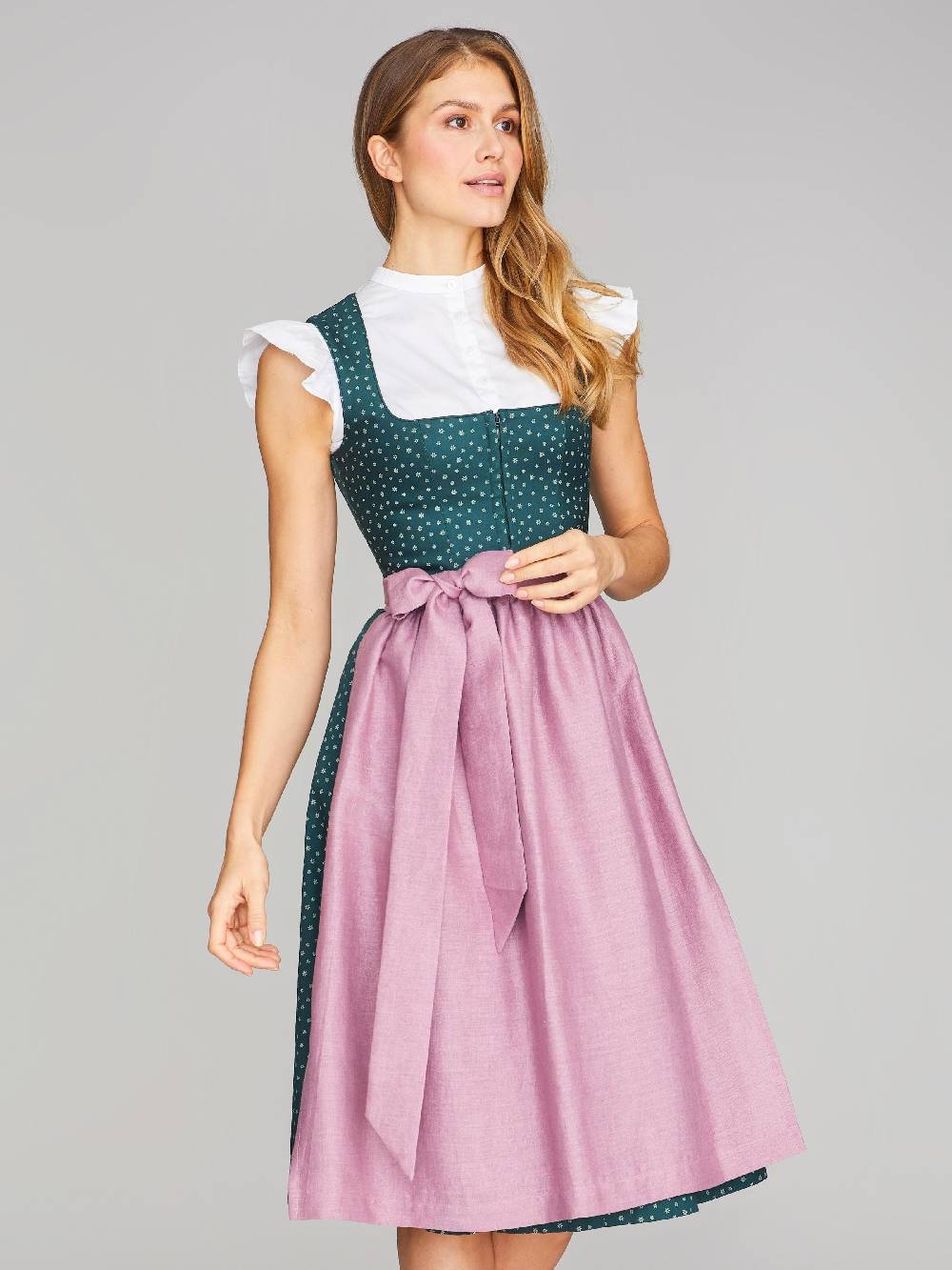 Limberry Grünes Waschdirndl mit Streublumen - OPHELIA EMERALD Tägliche Deals