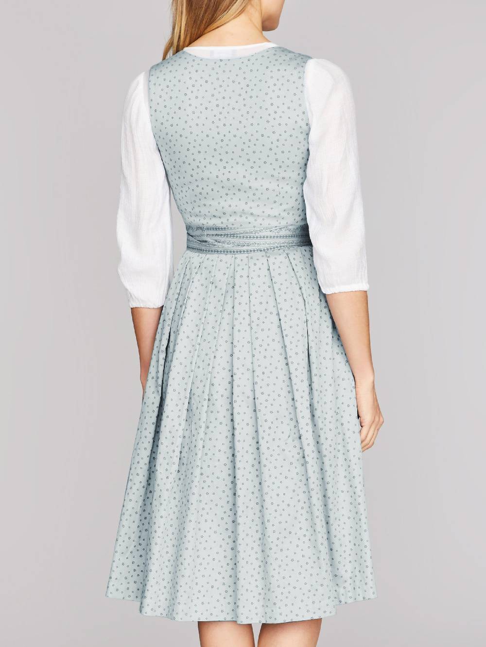 Limberry Hellblaues Waschdirndl mit Streublumen - OPHELIA SAGE GREEN Sonderangebote