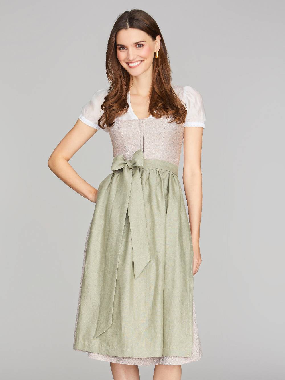 Limberry Dirndl in Altrosa mit Streublumen-Muster - LILIA PRIMROSE Riesige Ersparnisse