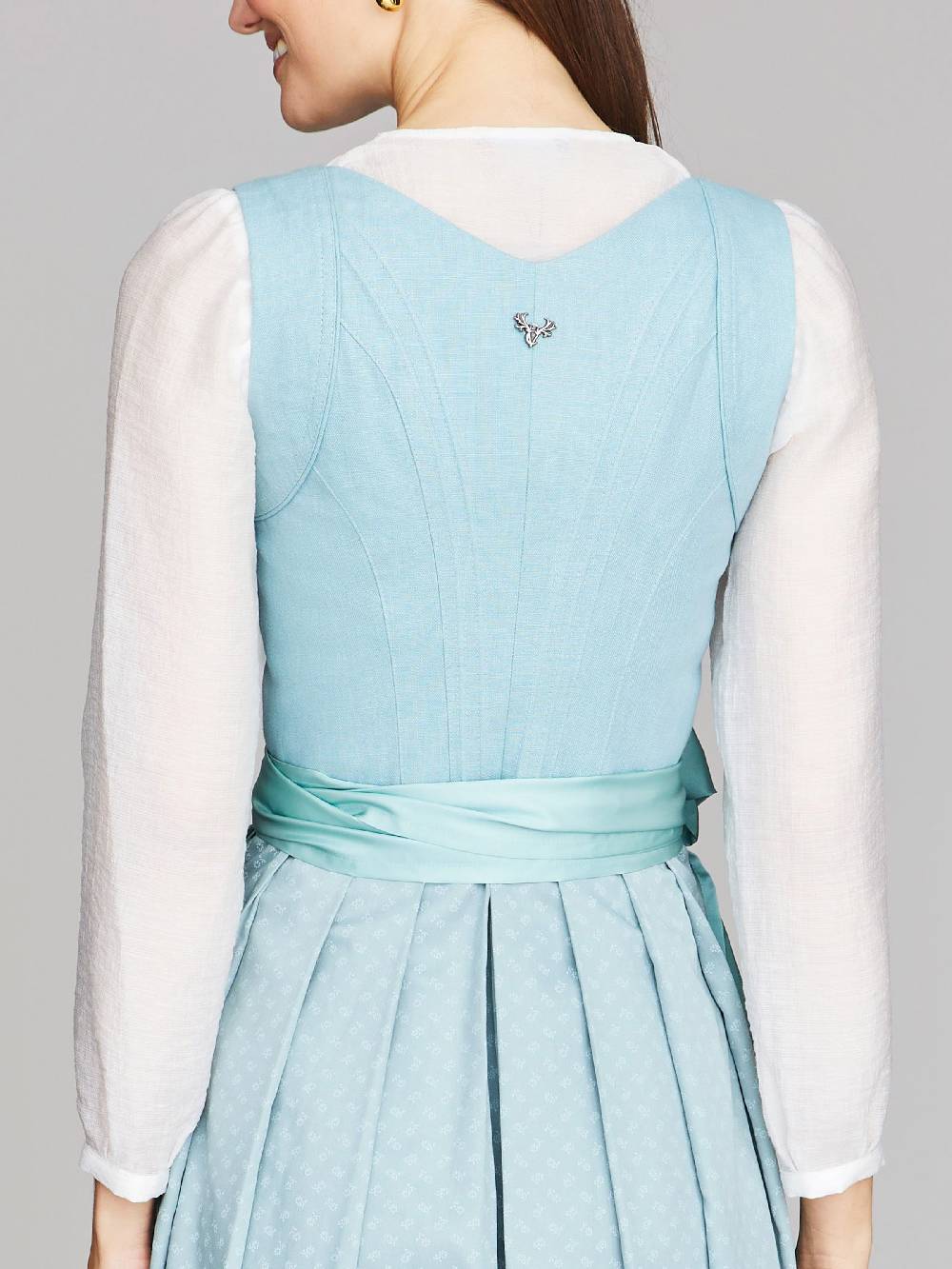 Limberry Hellblaues Dirndl mit Leinen-Mieder - NELLIE GRAPE Super Sparpreis