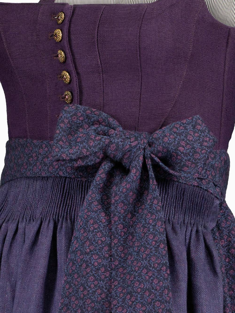 Limberry Brombeerfarbenes Dirndl aus Leinen - ANNABELLE BROMBEER Wochenangebot