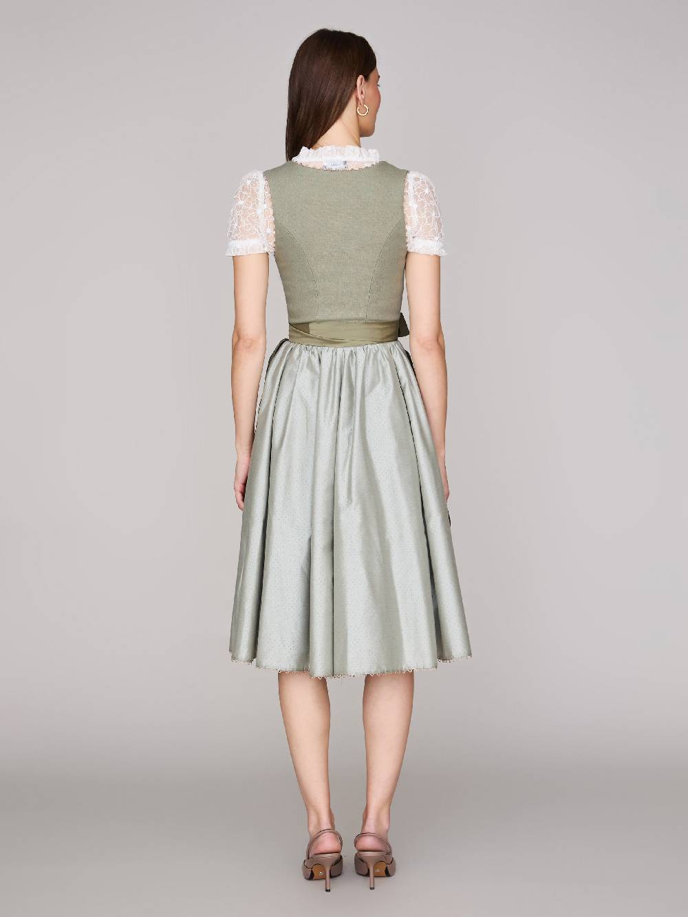 Limberry Salbeigrünes Dirndl mit Leinen-Mieder - MÜNCHEN SALBEI Zeitbegrenzte Promotion