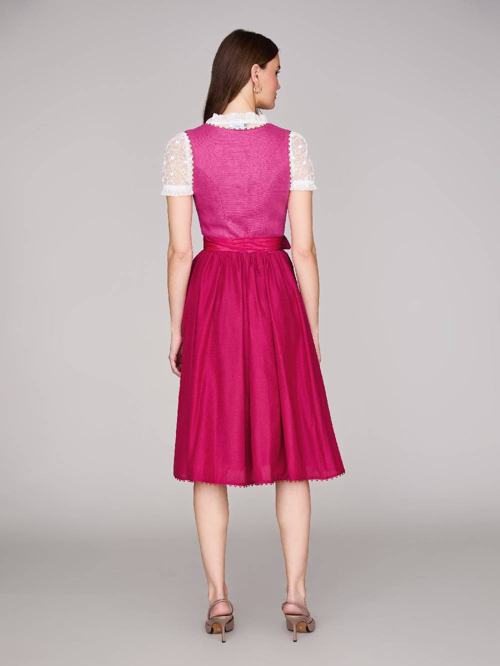 Limberry Pinkes Dirndl mit Leinen-Mieder - MÜNCHEN PINK Bis zu 60% Rabatt