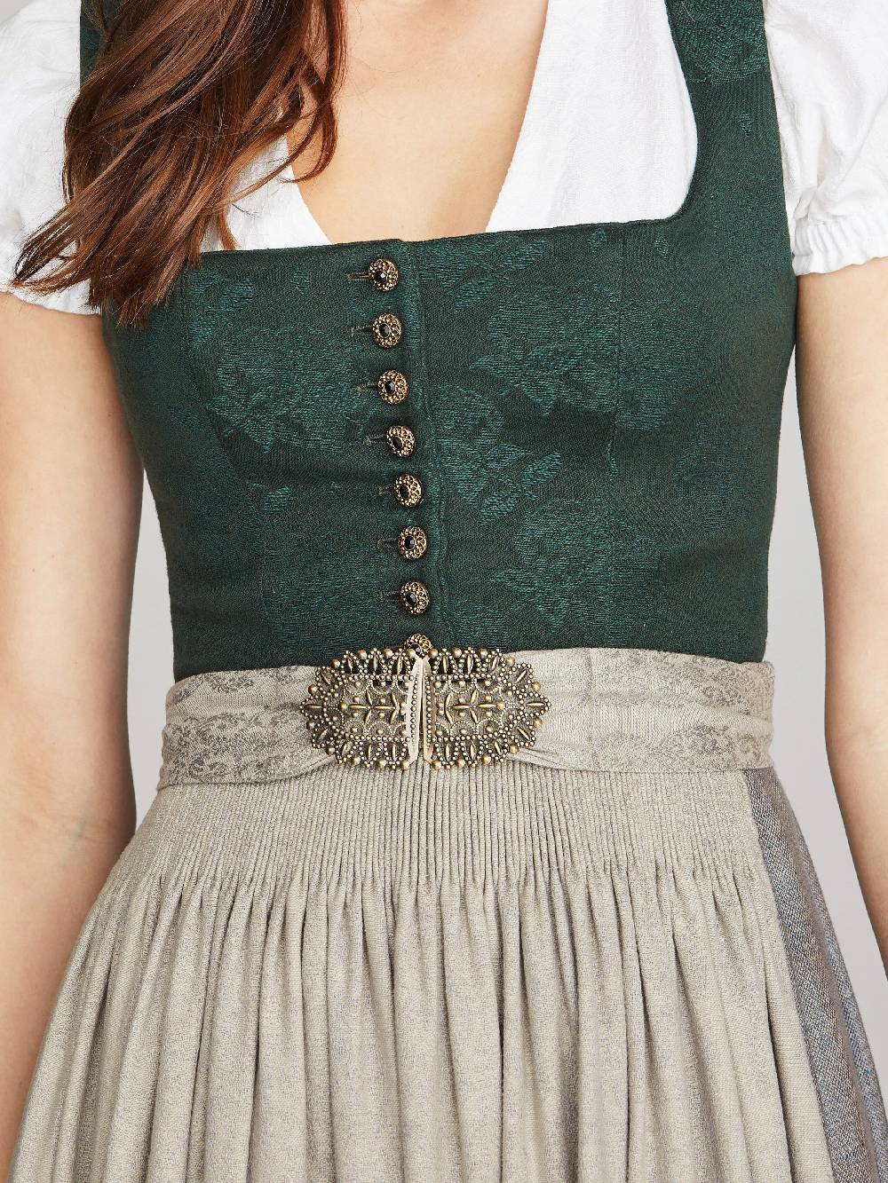 Limberry Tannengrünes Dirndl mit Blumen-Muster - MONIKA TANNE Bis zu 65% Rabatt