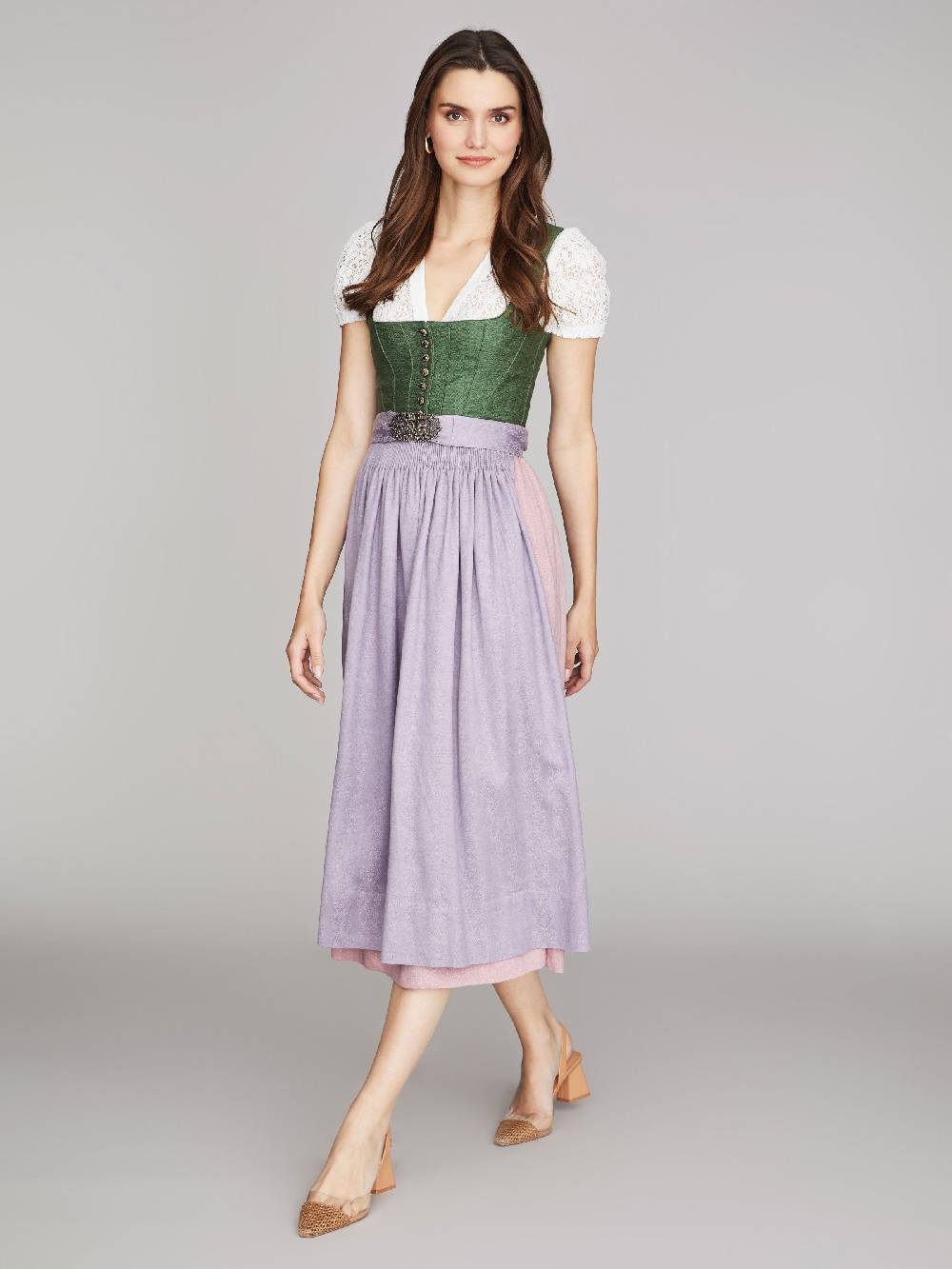 Limberry Kleegrünes Dirndl aus Leinen - ANNABELLE KLEEGRÜN Nur für heute