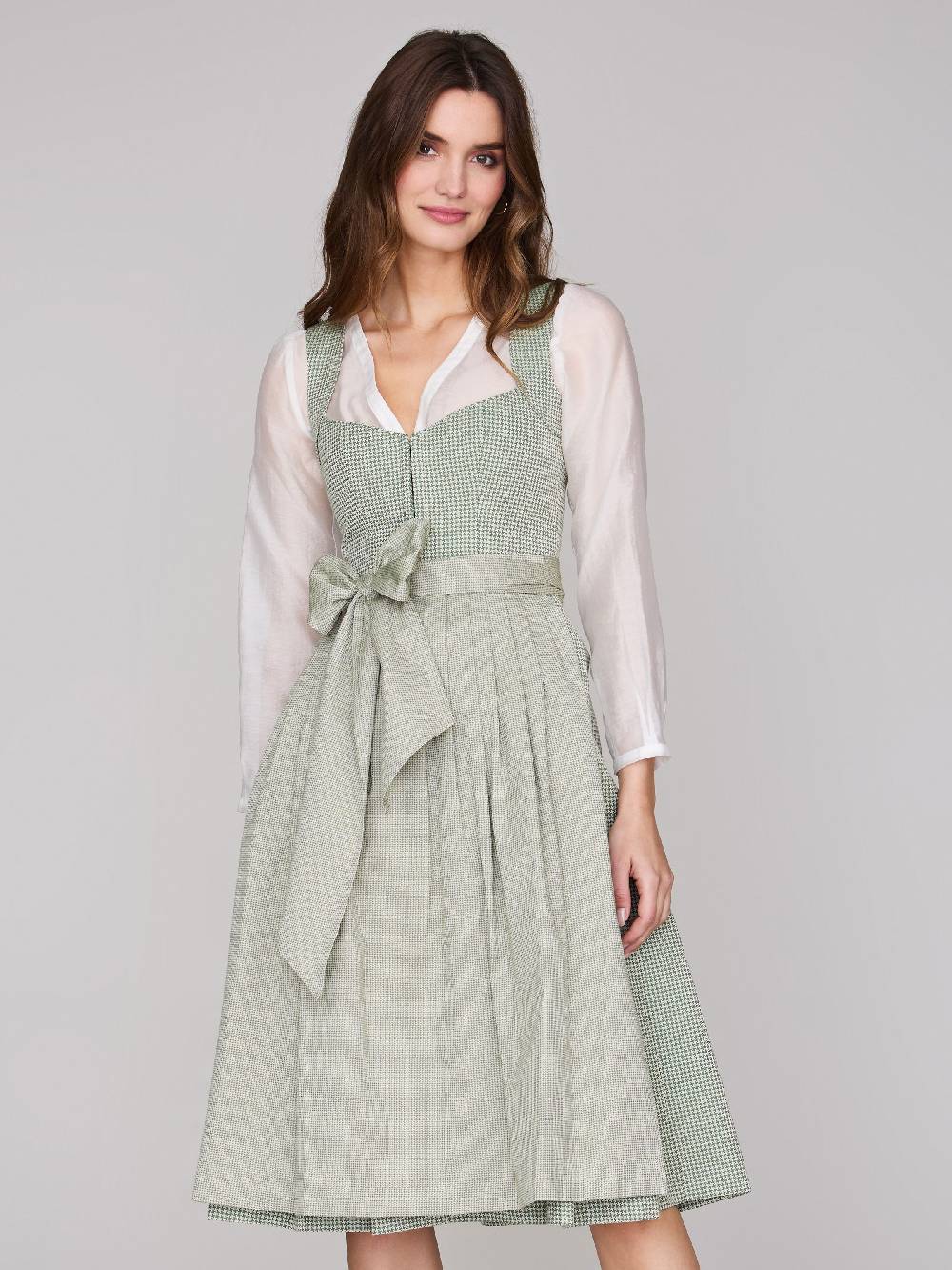 Limberry Grünes Dirndl mit Hahnentrittmuster - ANNELIE PEPITA GREEN Nur noch ein Tag übrig