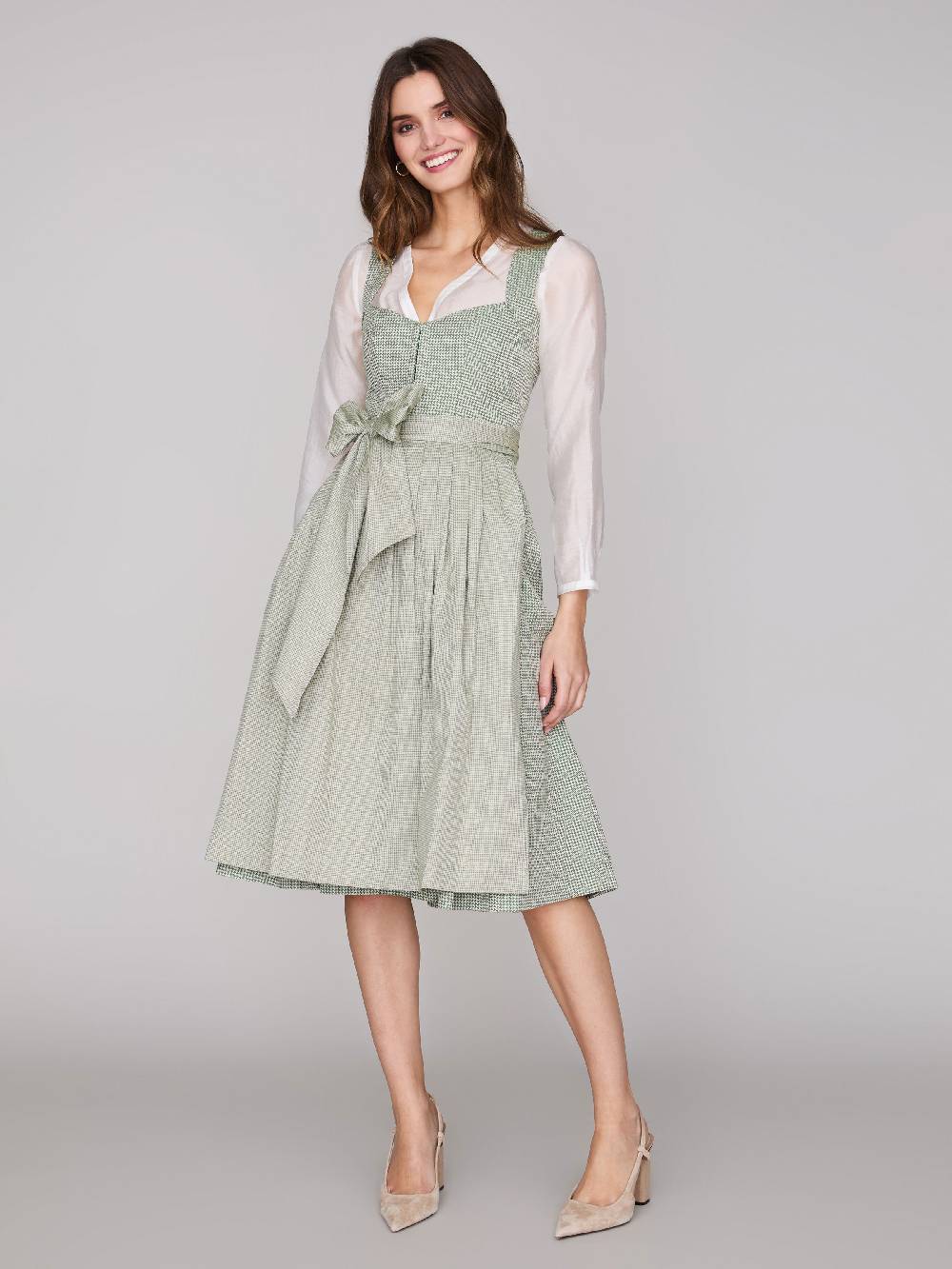 Limberry Grünes Dirndl mit Hahnentrittmuster - ANNELIE PEPITA GREEN Nur noch ein Tag übrig
