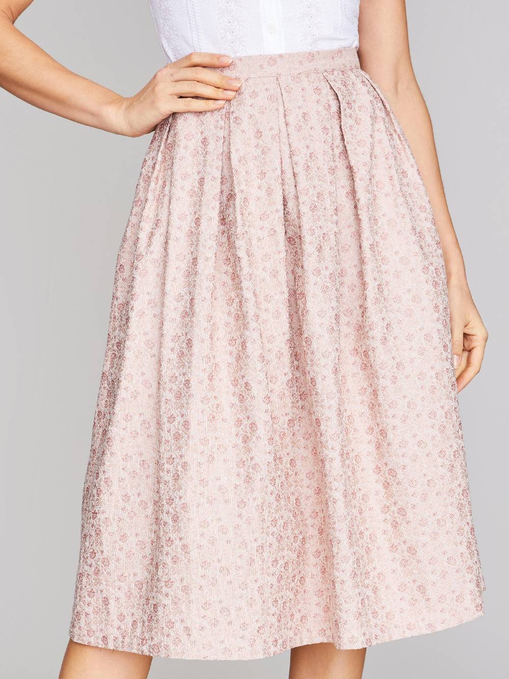Limberry Trachtenrock in Rosa mit Blumenmuster - BLAIR DUSTY ROSE Fabrikladen