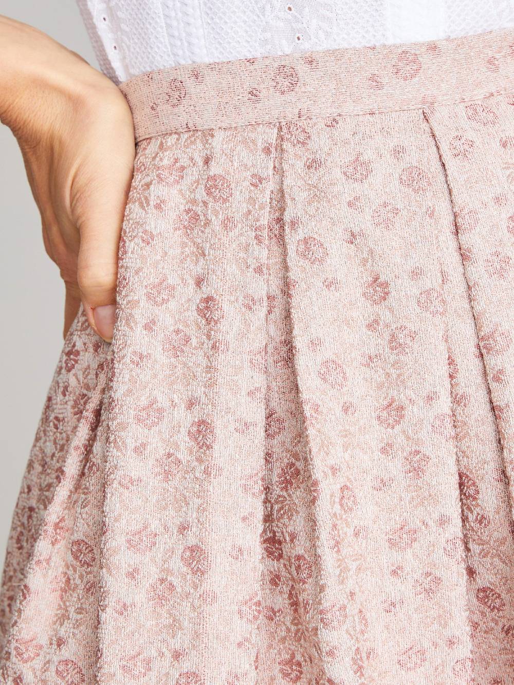 Limberry Trachtenrock in Rosa mit Blumenmuster - BLAIR DUSTY ROSE Fabrikladen