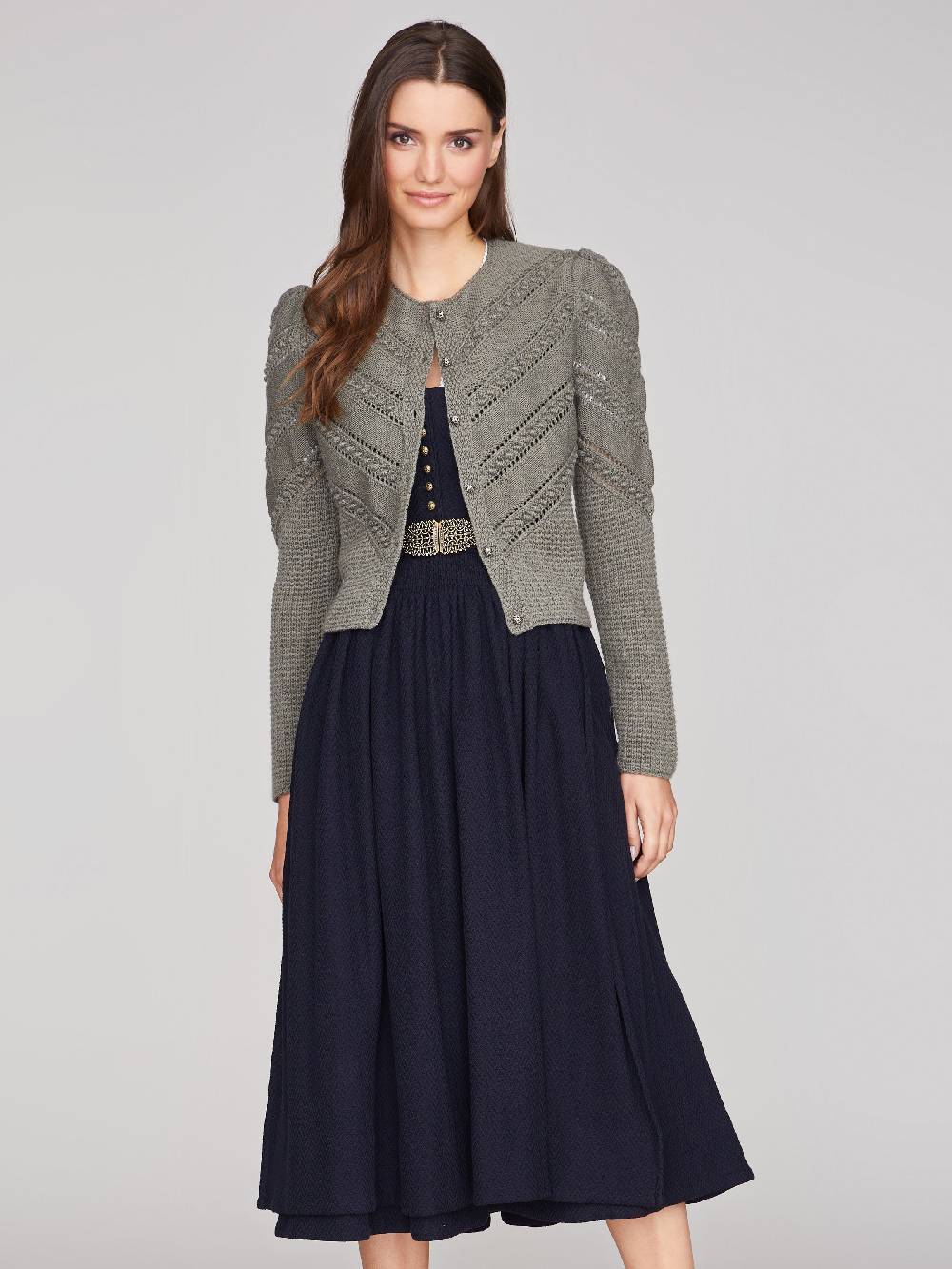 Limberry Thymian-grüne Strickjacke - OPHELIA THYMIAN zollfrei