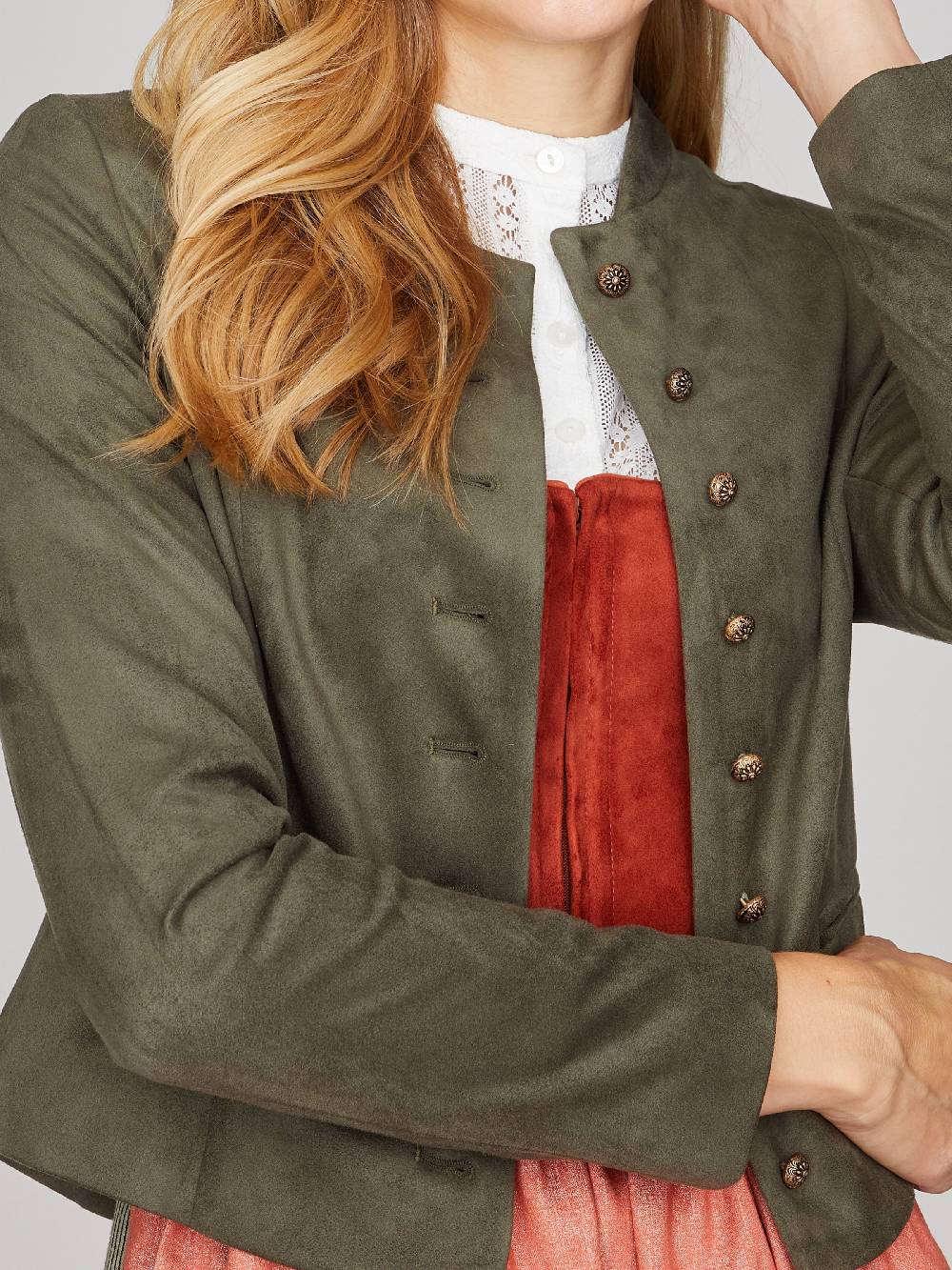 Limberry Olivgrüner Trachtenjanker aus Velours - MADISON OLIV GREEN Hotsell