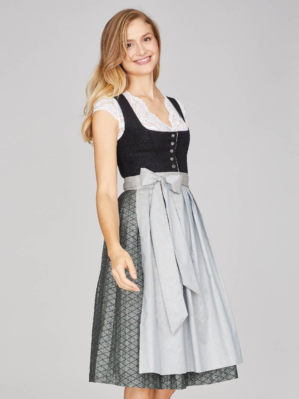 Limberry Schwarzes Dirndl mit Knöpfen - FRAUKE Günstiger Verkauf