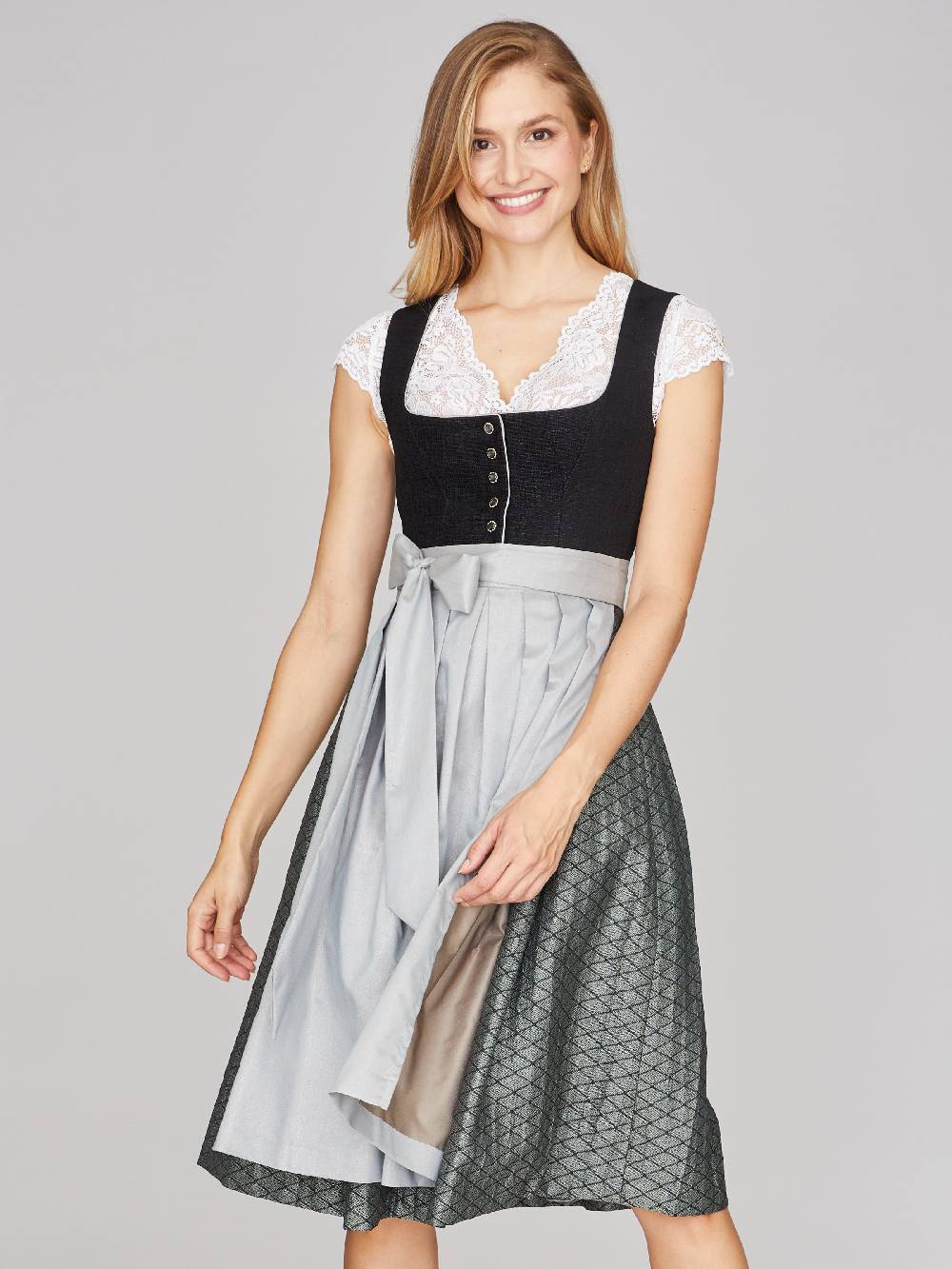 Limberry Schwarzes Dirndl mit Knöpfen - FRAUKE Günstiger Verkauf