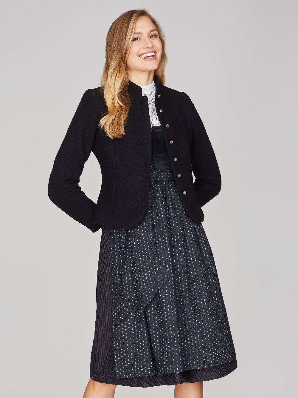 Limberry Schwarzes Dirndl mit Samt-Mieder - LAYLA BLACK Fabrikverkauf