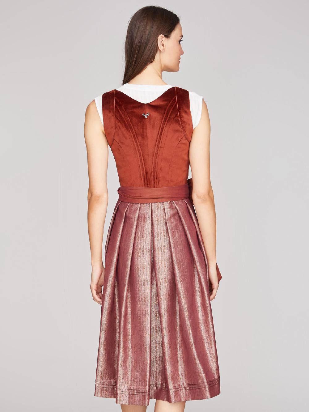 Limberry Rostrotes Dirndl mit Samt Mieder - NELLIE SAFFRON Flash Sale