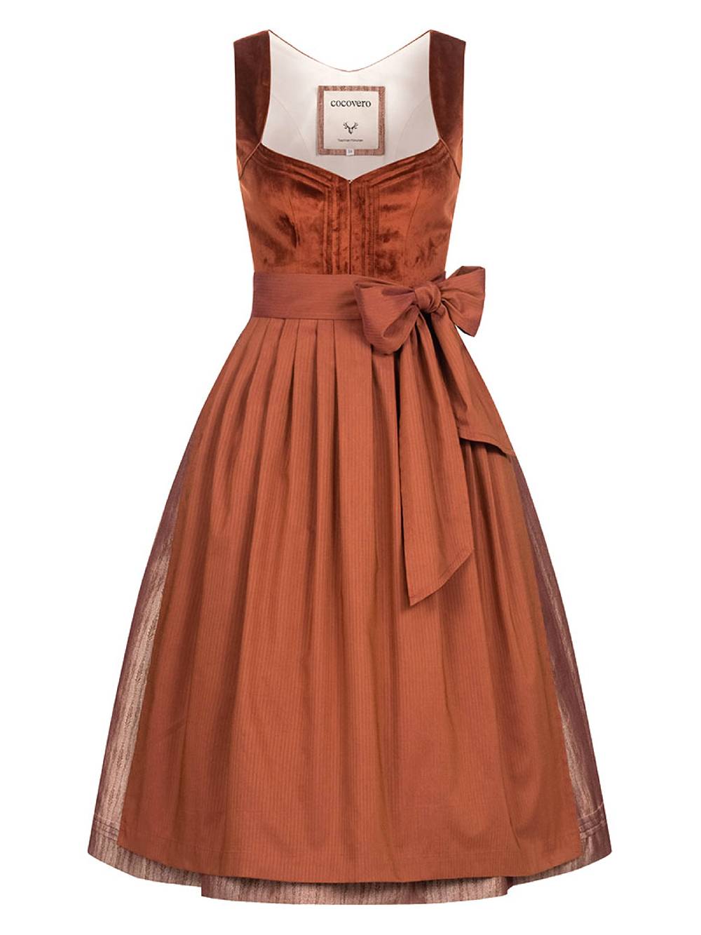 Limberry Rostrotes Dirndl mit Samt Mieder - NELLIE SAFFRON Flash Sale