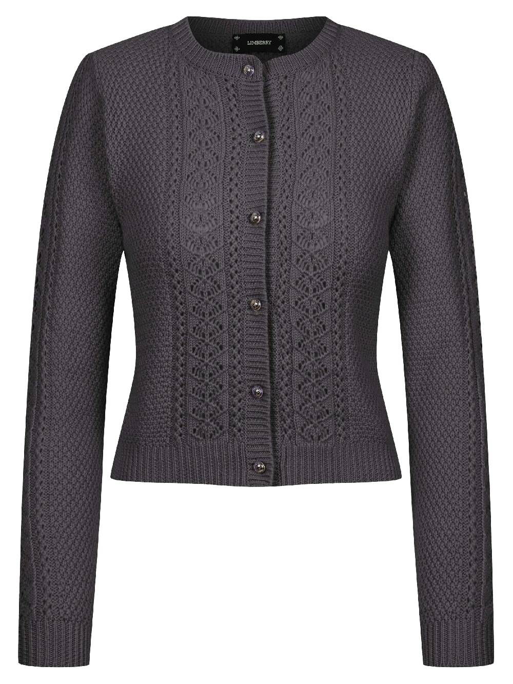 Limberry Steingraue Strickjacke - EVI Black Friday