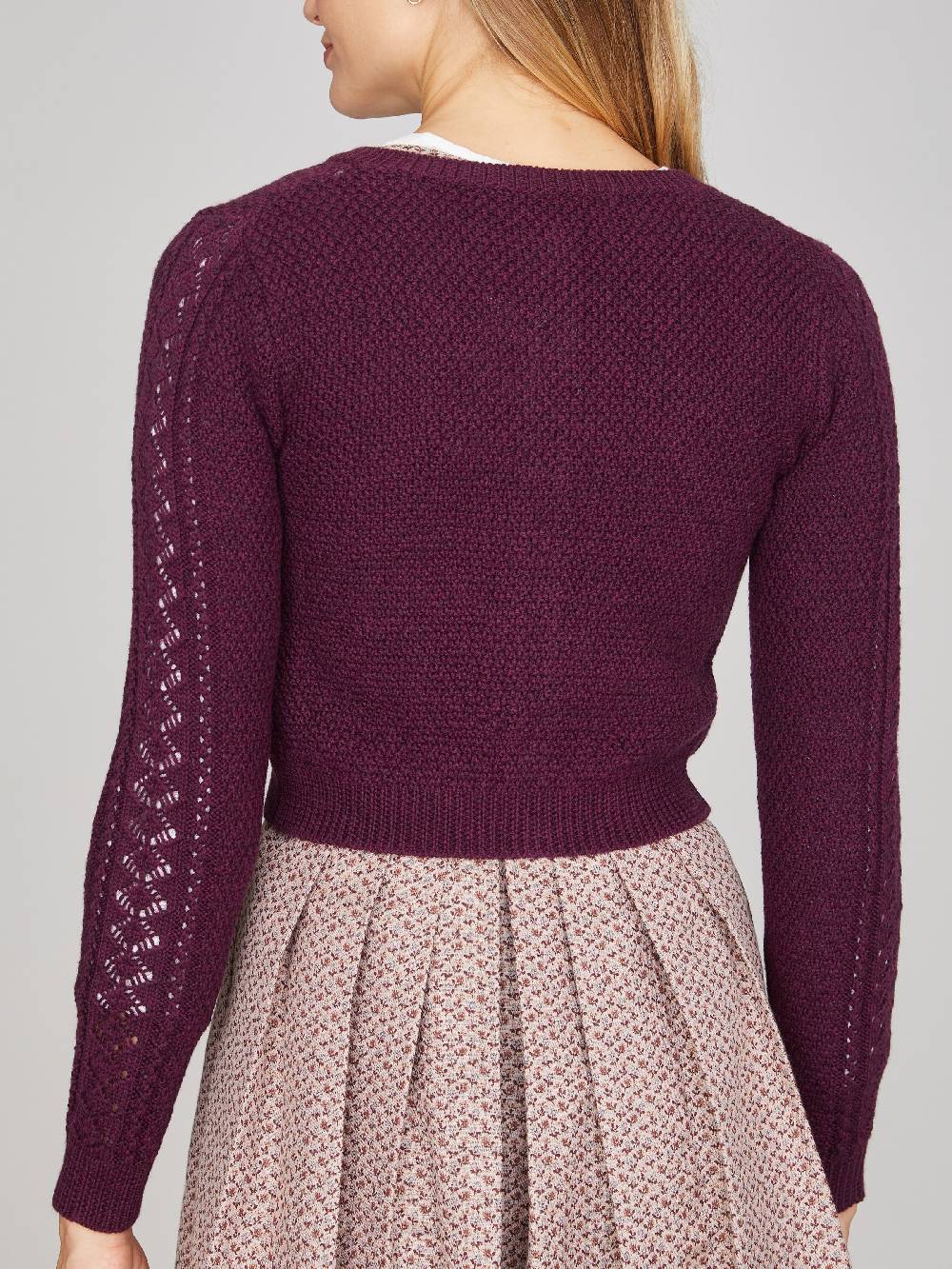 Limberry Himbeerrote Strickjacke - EVI Weihnachtsangebot