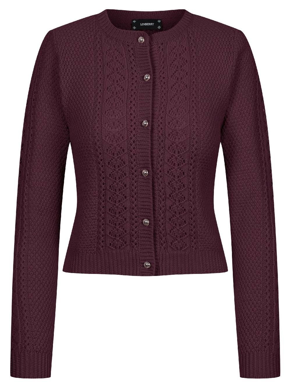 Limberry Himbeerrote Strickjacke - EVI Weihnachtsangebot