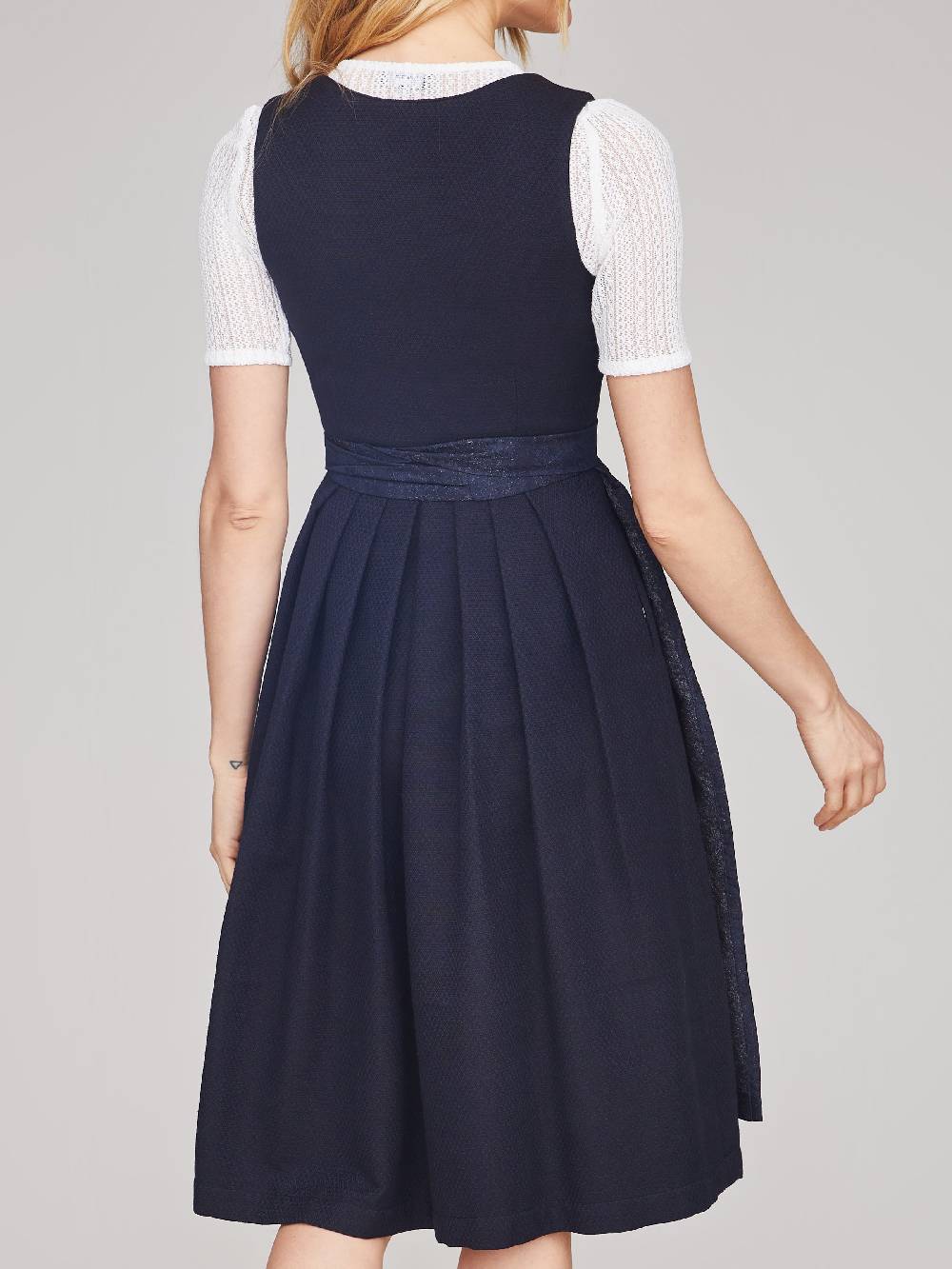 Limberry Dunkelblaues strukturiertes Dirndl - RAVEN MIDNIGHT BLUE Top Angebot