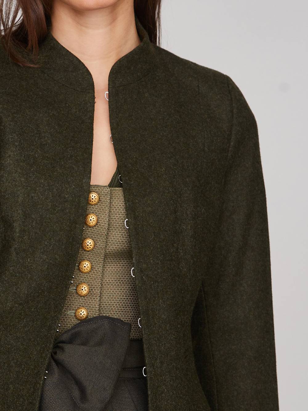 Limberry Dunkelgrüner Trachtenjanker aus Loden - TIFFANY LODEN GREEN Blitzangebot
