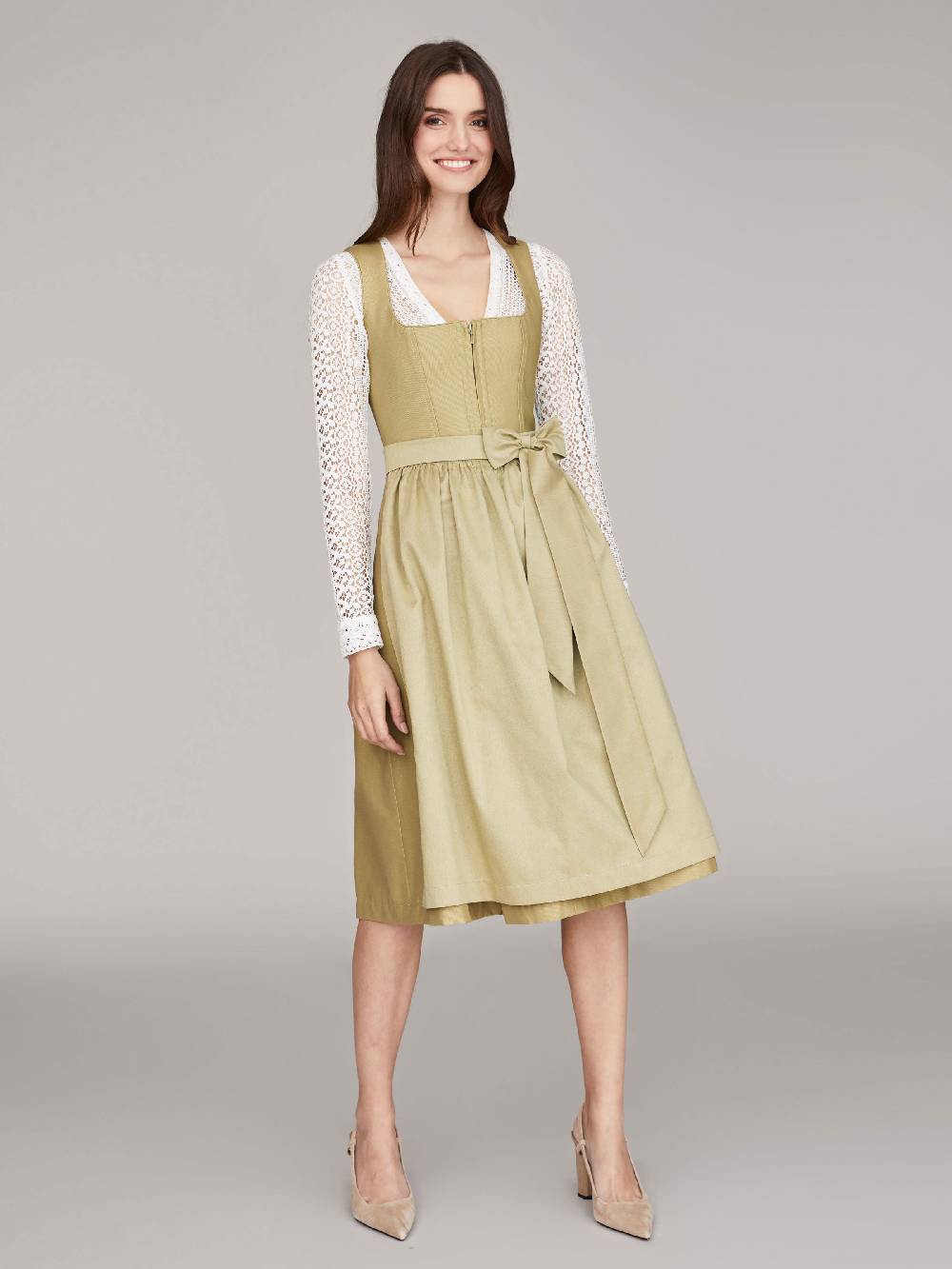 Limberry Hellgrünes Dirndl - ELAINE SPRING GREEN Kauf eins, bekomm eins gratis