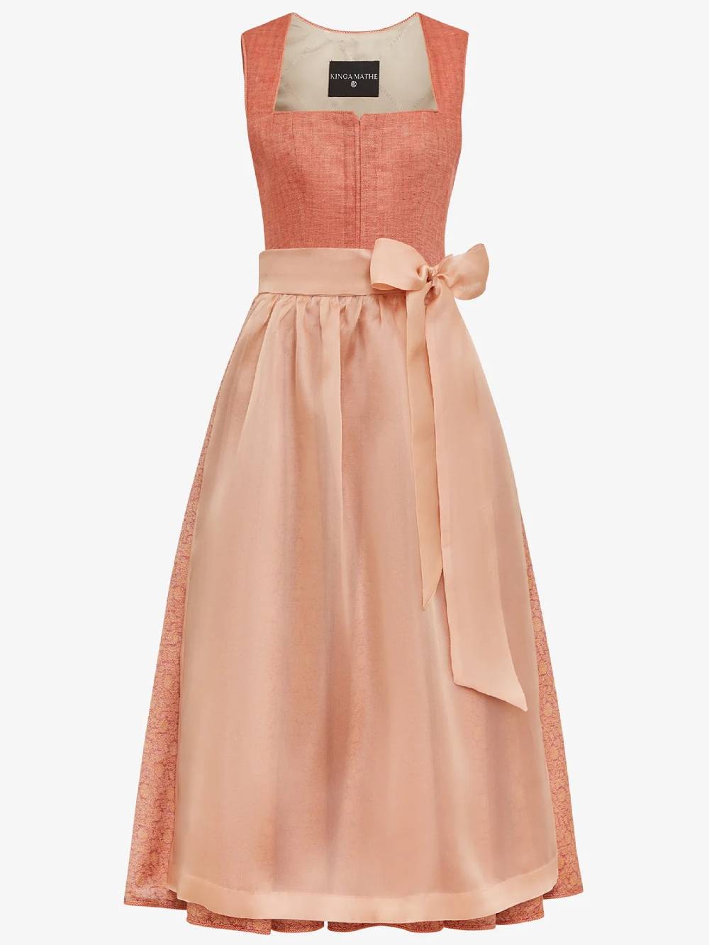 Limberry Rotes Dirndl mit Leinenmieder - ALCAMO ROSTROT Tägliche Deals