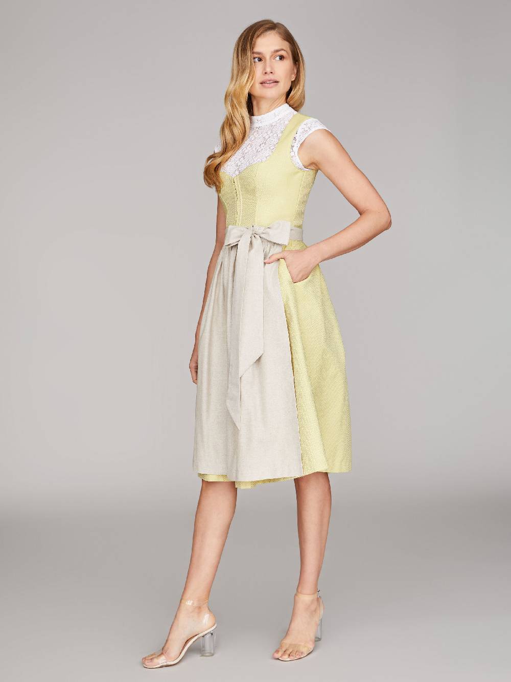 Limberry Limonengrünes Dirndl - JOAN LIME GREEN Sonderangebote