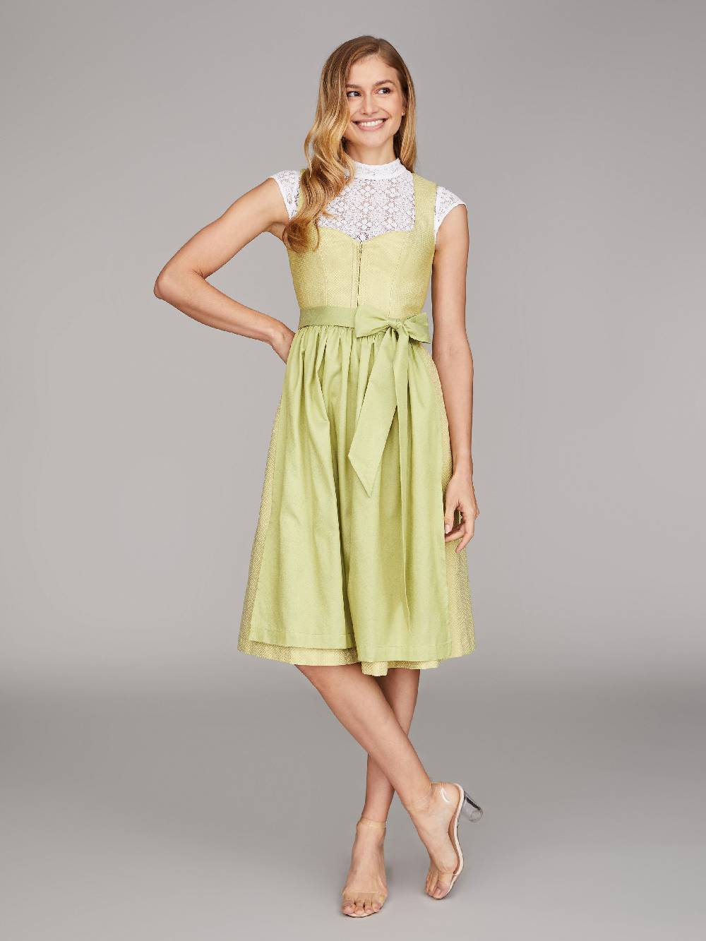 Limberry Limonengrünes Dirndl - JOAN LIME GREEN Sonderangebote