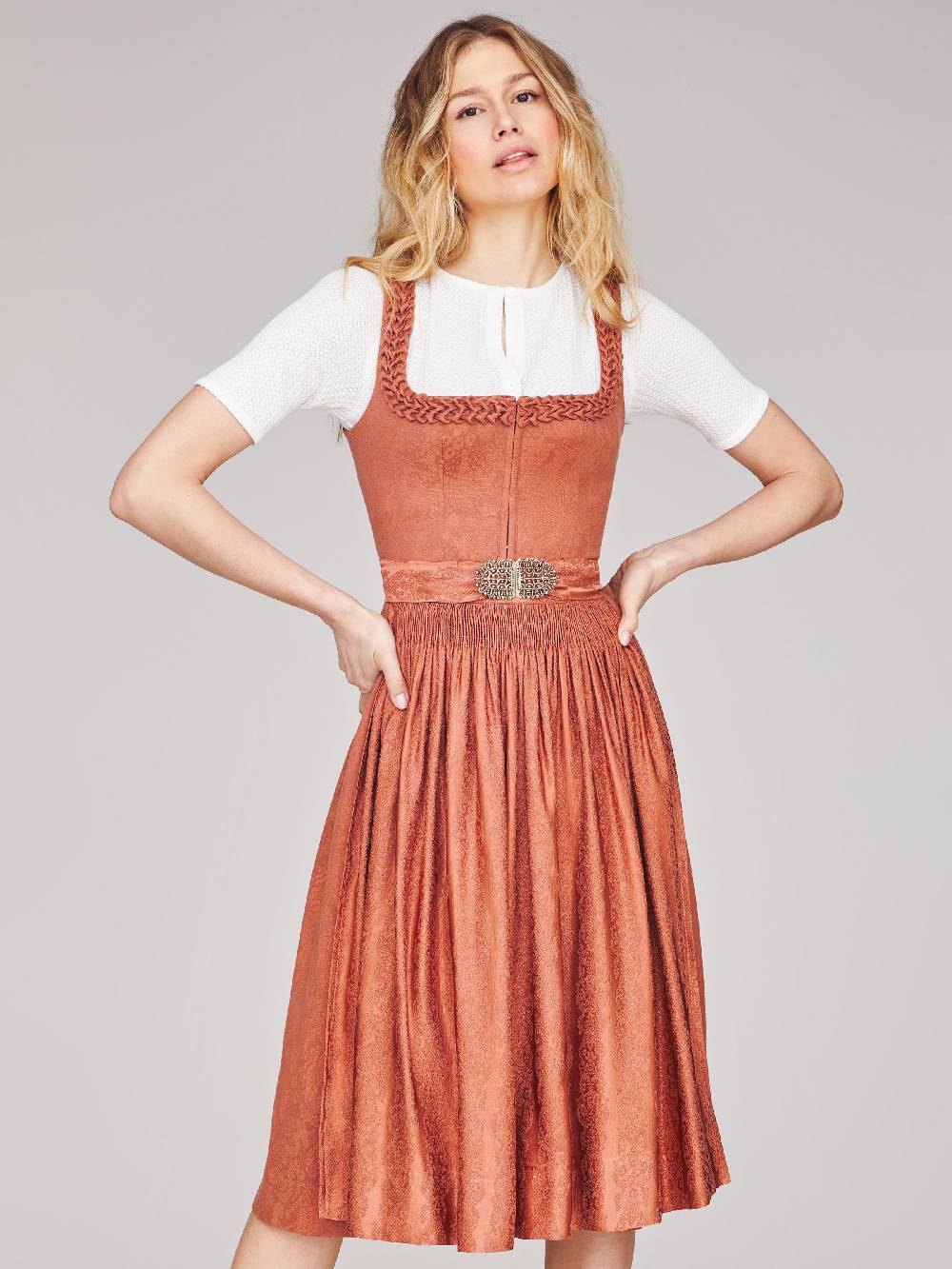 Limberry Rostbraunes Stretch-Dirndl - VRENI ROSTBRAUN Kostenlose Rückgabe
