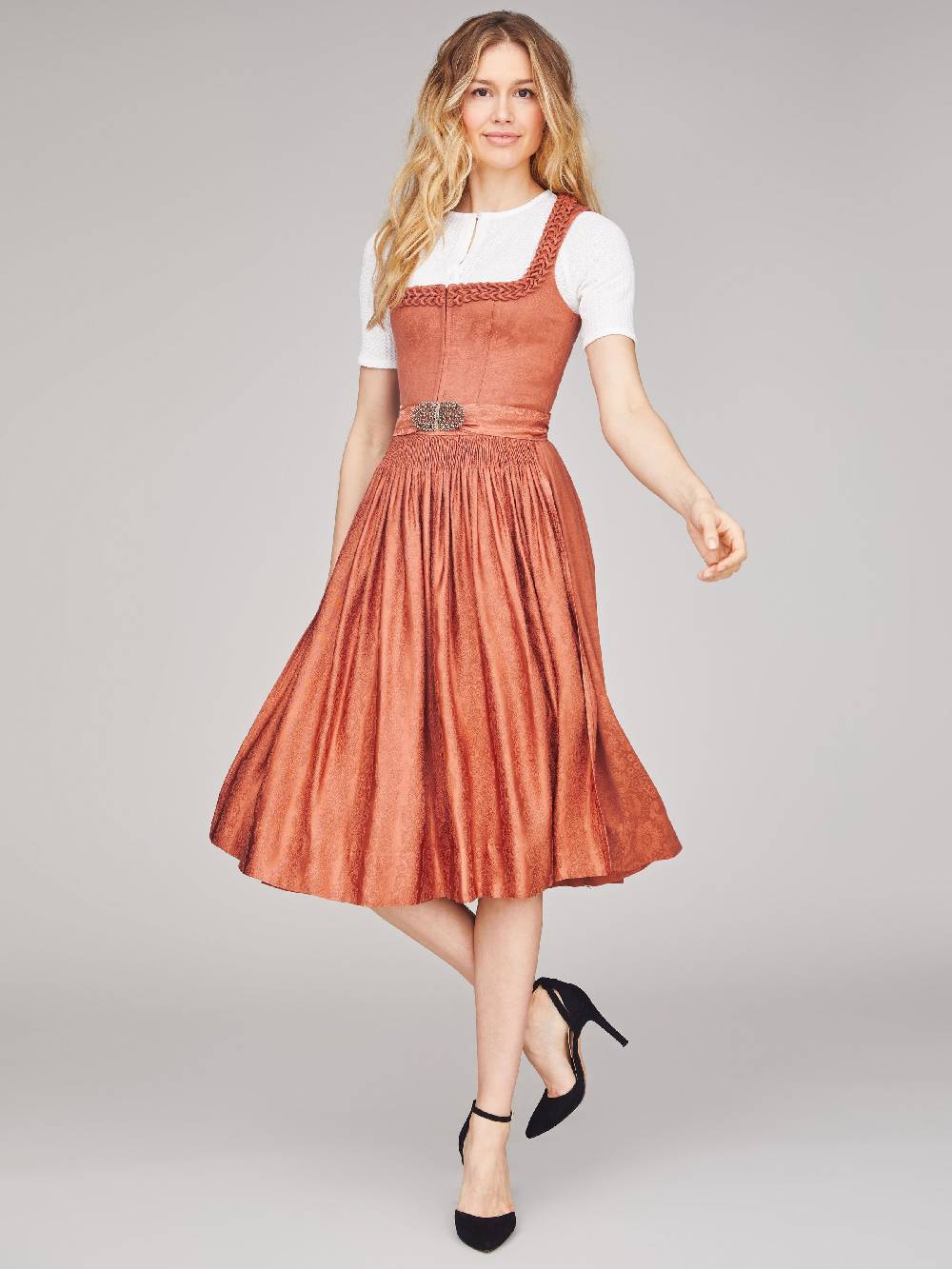 Limberry Rostbraunes Stretch-Dirndl - VRENI ROSTBRAUN Kostenlose Rückgabe