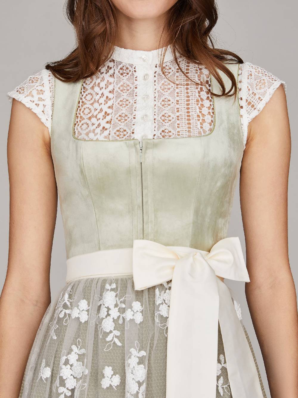 Limberry Salbeigrünes Samtdirndl - RUTH SAGE GREEN Neueste Stile