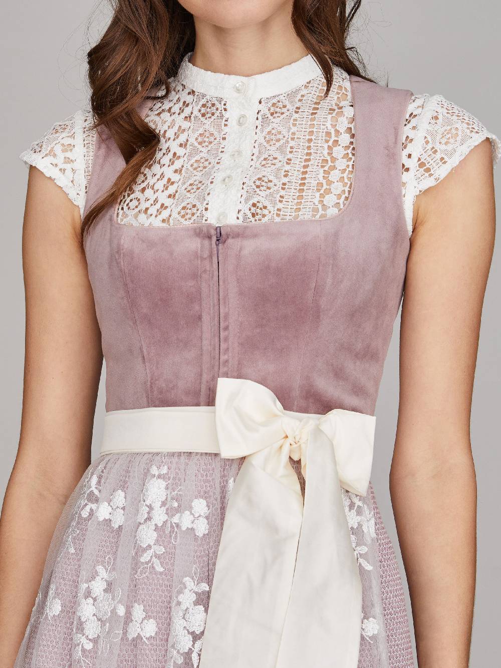 Limberry Mauvefarbenes Samtdirndl - RUTH MELLOW MAUVE Letzte 2 Tage