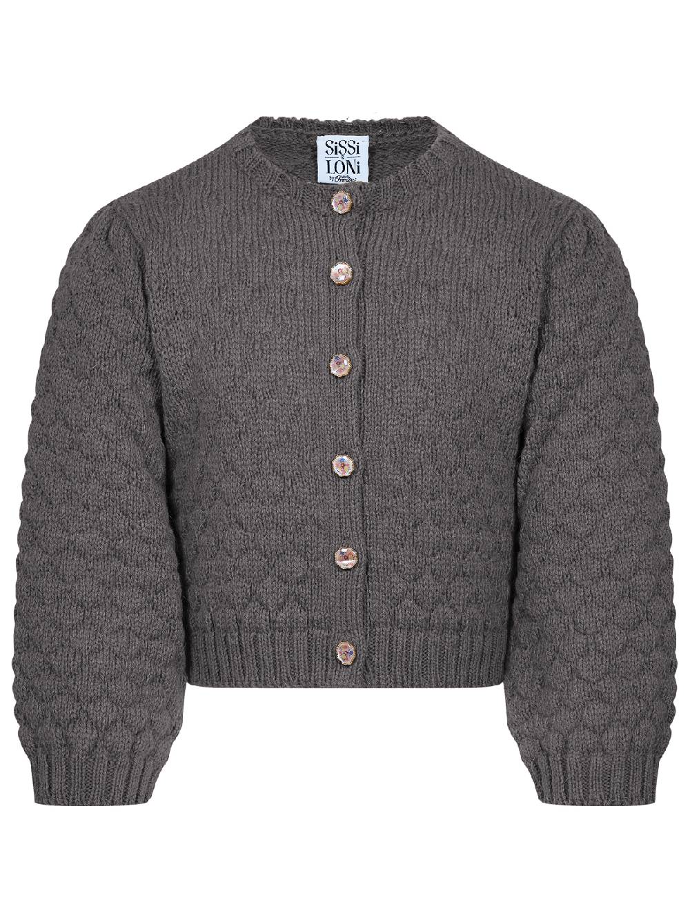 Limberry Graue Strickjacke für Kinder - INGE GRAU Bis zu 60% Rabatt