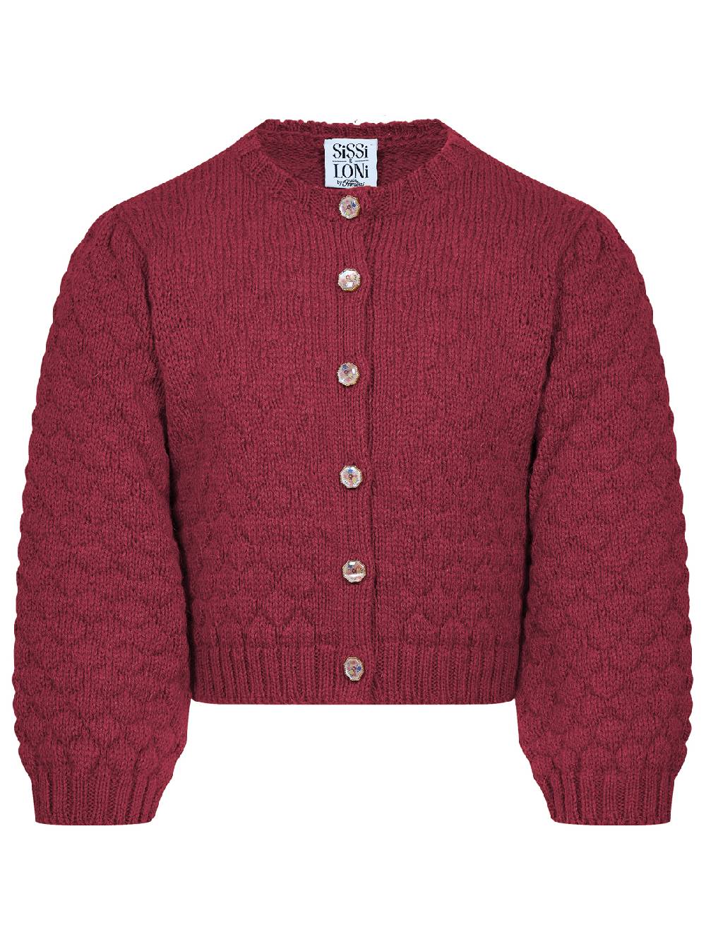 Limberry Dunkelrote Strickjacke für Kinder - INGE DUNKELROT Bis zu 65% Rabatt